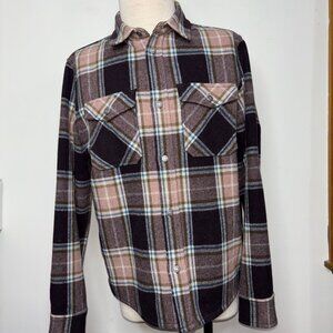Woolrich Alaskan Check Melton Overshirt Shirt Jacket Wool Blend L Gorpcore